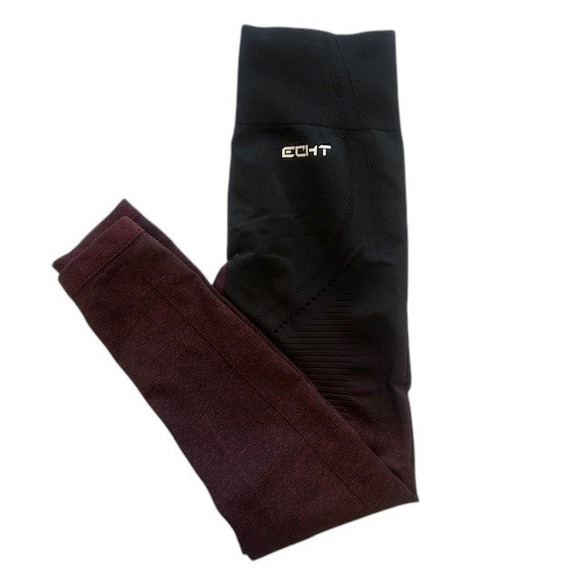 Echt Arise Ombre Full Length Leggings High Waist Workout Black to Red Sz Med‎ - Picture 1 of 15